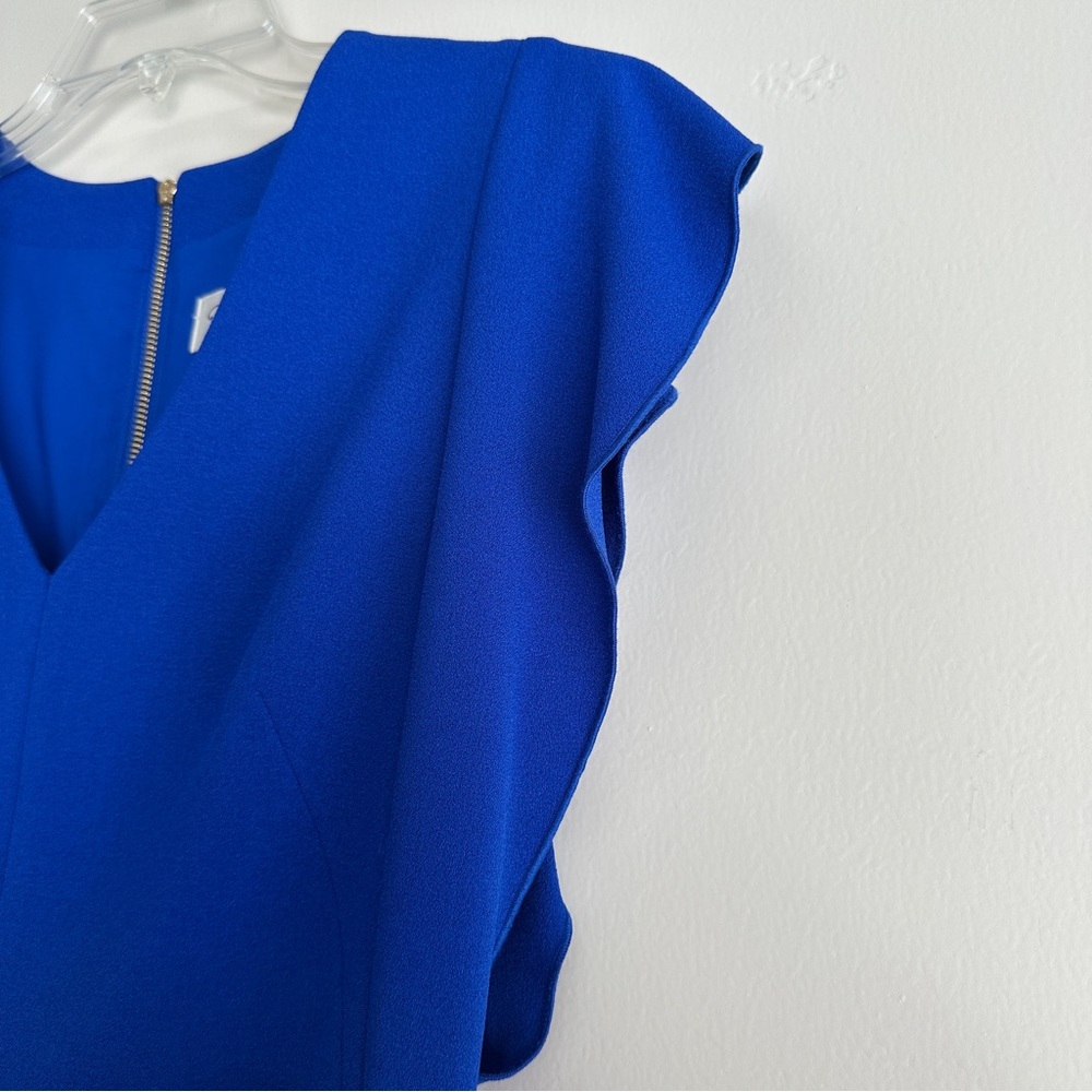 Eliza J Ruffled Sleeveless Midi Dress Size 8 - Picture 7 of 16